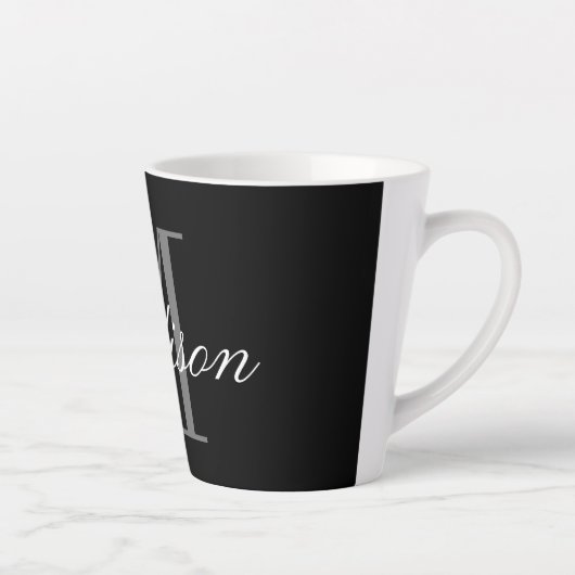 Creëer Uw eigen monogram Initiaal Latte Mok (Rechts)