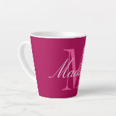 Creëer Uw eigen monogram Initiaal Latte Mok (Linkerhoek)