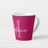 Creëer Uw eigen monogram Initiaal Latte Mok (Rechterhoek)
