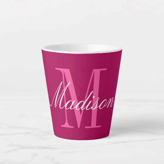 Creëer Uw eigen monogram Initiaal Latte Mok (Voorkant)