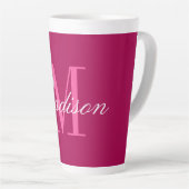 Creëer Uw eigen monogram Initiaal Latte Mok (Rechterhoek)
