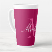 Creëer Uw eigen monogram Initiaal Latte Mok (Linkerhoek)