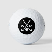 Creëer Uw eigen monogram Initialen Gepersonaliseer Golfballen (Voorkant)