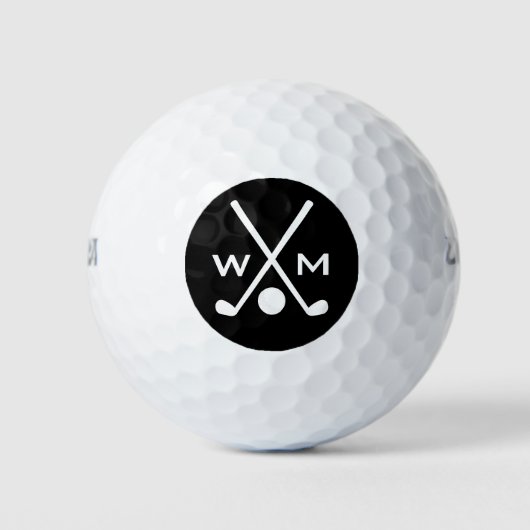 Creëer Uw eigen monogram Initialen Gepersonaliseer Golfballen (Voorkant)
