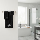 Creëer Uw eigen monogram kleur match Blauwgroen Bad Handdoek