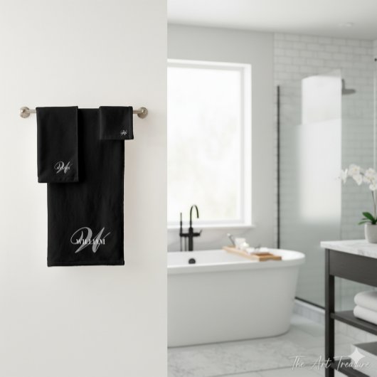 Creëer Uw eigen monogram kleur match Blauwgroen Bad Handdoek