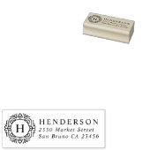 Creëer Uw Eigen Monogram & Naam Retouradres Rubberstempel (Gestempeld)