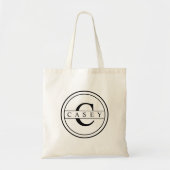 Creëer Uw eigen monogram op maat Tote Bag (Voorkant)