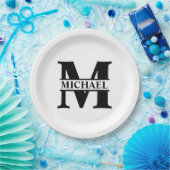 Creëer Uw eigen monogram Papieren Bordje (Feest)
