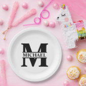 Creëer Uw eigen monogram Papieren Bordje (Feest)