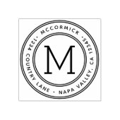 Creëer Uw eigen monogram retouradres Rubberstempel (Afrduk)