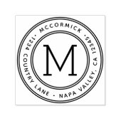 Creëer Uw eigen monogram retouradres Zelfinktende Stempel (Design)