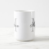 Creëer Uw eigen monogram voor aangepaste naam Koffiemok (Center)