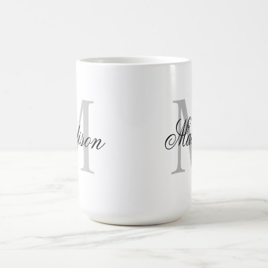 Creëer Uw eigen monogram voor aangepaste naam Koffiemok (Center)