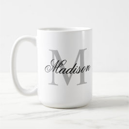 Creëer Uw eigen monogram voor aangepaste naam Koffiemok