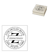 Creëer Uw eigen monogram voor moderne familie Rubberstempel (Gestempeld)