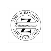 Creëer Uw eigen monogram voor moderne familie Rubberstempel (Afrduk)