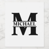 Creëer Uw eigen monogram Wijn Etiket (Enkel label)