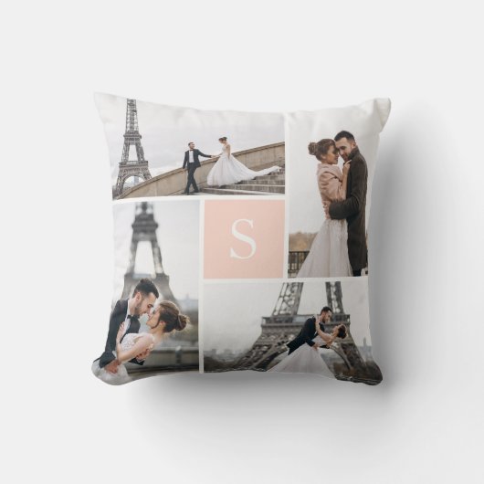 Creëer Uw eigen monogrammed 5-fotogalerie Kussen (Voorkant)