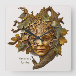 Creëer Uw eigen mooie Golden Dryad Vierkante Klok