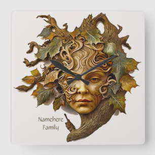 Creëer Uw eigen mooie Golden Dryad Vierkante Klok