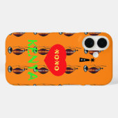Creëer uw eigen mooie Oranje Xoxo iPhone Case (Achterkant (horizontaal))