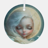 Creëer Uw eigen Moonlit Droomgodin Glas Ornament (Achterkant)