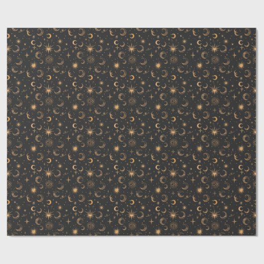 Creëer Uw eigen Moons & Planets Celestial Cadeaupapier (Vlak)