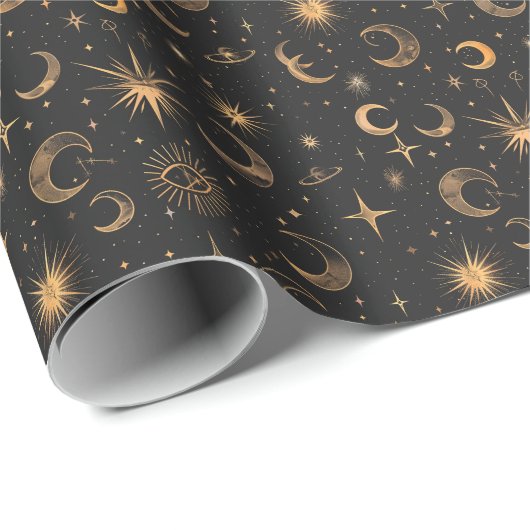 Creëer Uw eigen Moons & Planets Celestial Cadeaupapier (Rol Hoek)