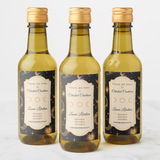 Creëer Uw eigen Moons & Planets Celestial Wijn Etiket (Flessen)