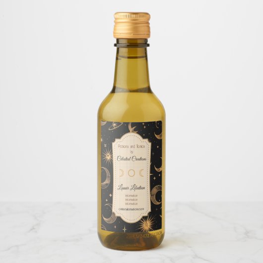 Creëer Uw eigen Moons & Planets Celestial Wijn Etiket (Voorkant)