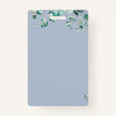 Creëer Uw eigen mosterd Blauwe Eucalyptusbladeren Badge (Achterkant)