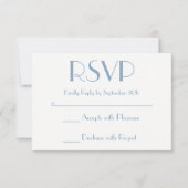 Creëer Uw eigen mosterdblauw en witte RSVP Kaartje (Voorkant)