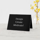 Creëer Uw eigen Motivatie horizontaal Kaart (Gele Bloem)