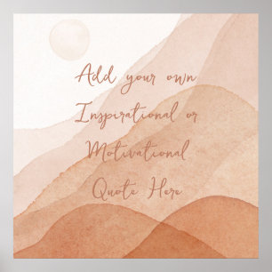 Creëer Uw eigen Motivatie Inspirerend aangepaste Poster