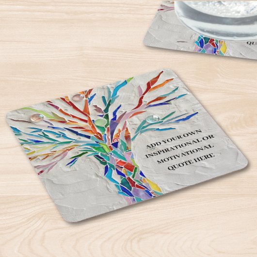 Creëer uw eigen Motivatie/Inspirerend citaat Kartonnen Onderzetters