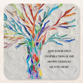 Creëer uw eigen Motivatie/Inspirerend citaat Kartonnen Onderzetters (Voorkant)