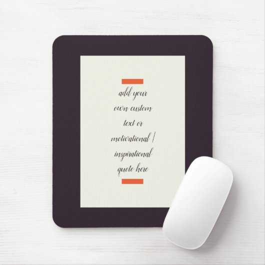 Creëer Uw eigen Motivatie/Inspirerend prijsopgave Muismat (Met muis)
