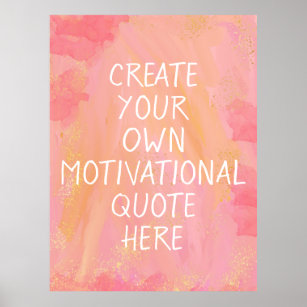 Creëer Uw eigen Motivatie Inspirerend prijsopgave Poster