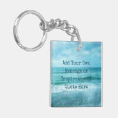 Creëer Uw eigen Motivatie Inspirerend prijsopgave Sleutelhanger (Voorkant Links)