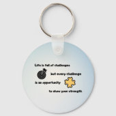 Creëer Uw eigen Motivatie Inspirerend prijsopgave Sleutelhanger (Voorkant)