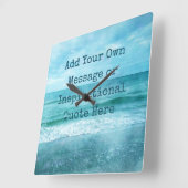 Creëer Uw eigen Motivatie Inspirerend prijsopgave Vierkante Klok (Hoek)