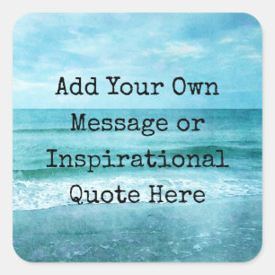 Creëer Uw eigen Motivatie Inspirerend prijsopgave Vierkante Sticker