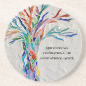 Creëer Uw eigen Motivatie/Inspirerend prijsopgave Zandsteen Onderzetter (Voorkant)