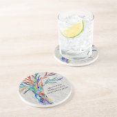 Creëer Uw eigen Motivatie/Inspirerend prijsopgave Zandsteen Onderzetter (Zijkant)