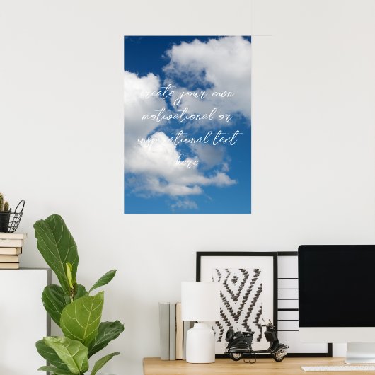 creëer uw eigen motivatie of inspirerend tekst poster (Thuiskantoor)