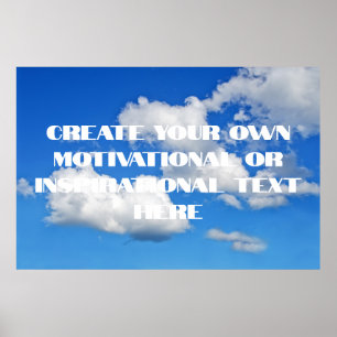 creëer uw eigen motivatie of inspirerend tekst poster