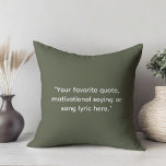 Creëer Uw eigen Motivatie offerte Kussen<br><div class="desc">Creëer uw eigen douanecitaat werpt kussen. Biedt minimalistische typografie van de schrijfmachine.</div>