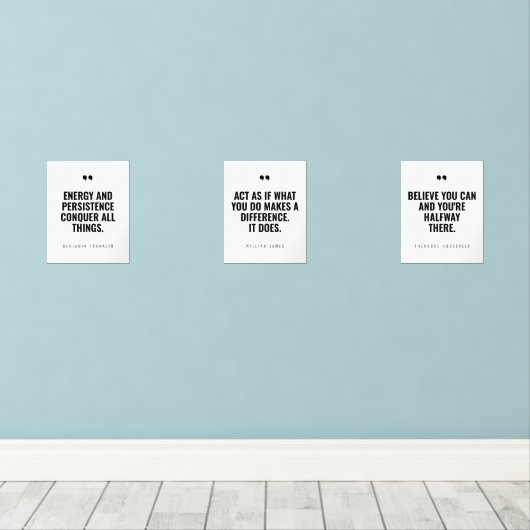 Creëer Uw eigen Motivatie offerte Muurkunst Sets (Houten vloer)