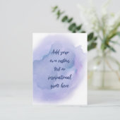 Creëer Uw eigen Motivatie prijsopgave voor Waterve Briefkaart (Staand voorkant)